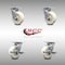Service Caster 5 Inch Stainless Steel Nylon Swivel Caster Set with Roller Bearings 2 Brakes SCC SCC-SS30S520-NYR-2-TLB-2 - alternate 4